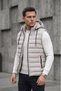 Yelly Slim Fit Men's Puffer Vest with Zipper Pocket Detail - Detachable Hood & Lined