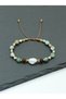 Certified Pearl, Aa+Moss Agate, Amber, Moonstone, and Gold Hematite Natural Stone Women's Bracelet - Crab Sign - 4
