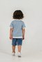 Boys' Dream Land Printed 100% Cotton Polo Neck T-Shirt and Denim Shorts Bottom Top Two-Piece Set - 6