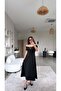 Black Modal Off-Shoulder Zr Model Dress - 3