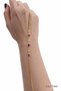 Elegant Women's Bracelet with Fuchsia Stones – Gold-Tone Sparkling Stylish Design (3 Stone Details) - 3