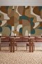 Modera – Abstract Geometric Patterned Self-Adhesive Wallpaper in Petrol Green and Earth Tones - 7
