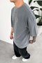 Gray Child Embroidery Detail Oversize T-Shirt - 3