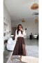Brown Strawberry Kiloş Skirt - 4