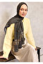 Floş Viscose Organic Shawl Smoky Gray Rope Patterned Fluid Draped 75X195