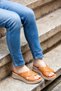 01750 Eren Shoes&Bag Genuine Leather Cross Strap Saddler Detailed Light Sole Daily Slippers Real Leather Tan - 8