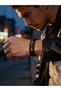 Men's Natural Stone Leather Bracelet – Agate, Tiger's Eye Onyx, Hematite, Granite Modern. Resilience, Patience, Balance - 2