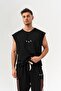Astroline Zero Sleeve Crew Neck T-Shirt and Stripe Detailed Sweatpants Set - 6