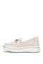 D26Ya-3960 Women's Genuine Leather Casual Shoes Cream - 3