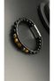 Men's Natural Stone Leather Bracelet – Agate, Tiger's Eye Onyx, Hematite, Granite Modern. Resilience, Patience, Balance - 6