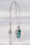 Stylish 316L Steel Chain with Zircon Stone Silver Color Evil Eye Slipper Design Pendant for Teachers and Mothers' Love - 2