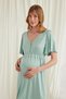 Lace Front Buttoned Maternity Loh Viscose Nightgown - 5