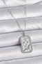 Stylish 316L Steel Silver Color Chain Sagittarius Zodiac Sign Zircon Stone Women's Necklaceteachers Mothers Valentine's Day