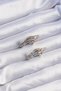 Stylish Brass Gold Silver Color Flat Plate Hoop Earrings Teachers Mothers Valentine's Day Gift - 2