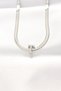 Stylish 316L Steel Letter t Silver Color Italian Chain Necklace Teachers Mothers Valentine's Day Gift