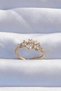 Stylish Brass Gold Color Zircon Stone Drop Detail Adjustable Ring Teachers Mothers Valentine's Day