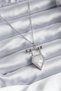 Stylish 316L Steel Silver Color Zircon Stone Detail Women's Necklace Teachers Mothers Valentine's Day Gift