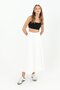 Women's Ecru Colorful Segmented Bell Flared Skirt 18201