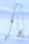 Stylish 316L Steel Chain with Zircon Stone and Letter a Silver Color Bubble Necklaceteachers Mothers Valentine's Day g - 2