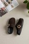 Elit Zyn4000 Women's Genuine Leather Buckle Sabo Slippers Brown