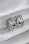 Stylish Brass Silver Color Zircon Stone Chain Model Women's Earrings Teachers Mothers Valentine's Day Gift
