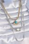Stylish 316L Steel Mix Color 3-Piece Chain Drop Medallion Figure Long Women's Necklaceteachers Mothers Lovers