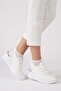Elit Btflrft-607 Women's Hidden Wedge Heeled Classic Sneaker White - 2