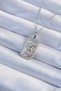 Stylish 316L Steel Chain Silver Color Zircon Stone Face Figured Tarot Necklaceteachers Mothers Valentine's Day g