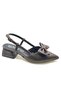 Mehtap Open Back Bow Detail Classic Women's Heeled Shoes Brown - 3