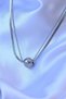 Stylish 316L Steel Double Chain Silver Color Ball Chain Italian Model Necklaceteachers Mothers Valentine's Day - 2