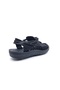 Knitted Rope Detailed Casual and Beach Black Men's Sports Sandals - 4