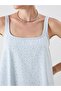Lcw Vision Square Neckline Stoned Strap A-Line Mini Jean Dress - 3