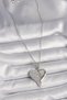 Stylish 316L Steel Silver Color Chain Zircon Stone Broken Heart Model Women's Necklace Teachers Mothers Lover - 2