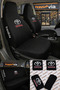 Toyota Logo Car Seat Cover Front Rear Set – Combed Cotton Lycra Universal Seat Protector Service Cover