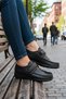 Black Color Women's Flat Shoes, Orthopedic, Soft, Medical Genuine Leather, Candy Shoes, Mother's Shoes - 3