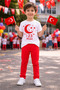 Boys' Red Trousers Slim Fit Flexible Fabric Comfortable Fit Daily and Stylish Use - 7