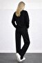 Viscose Women's Elegant Touch Long Sleeve Crew Neck Two Thread Blouse and Trousers Two Piece Set - 4