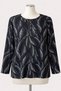 Women's Long Sleeve Luxury Patterned Suede Mother Blouse