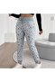 Patterned Women's Comfortable High Waist Lace-Up Two Thread Pants