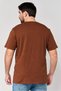 Men Crew Neck Short Sleeve Graphic Print T-Shirt, Brown - 4
