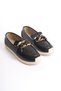 Th Collecitonlydia Laceless Orthopedic Comfortable Sole Floral Patterned Women's Ballerina Shoes Ckt - Black - - 4