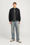 Unisex City Style Black Lined Plain Bomber Jacket - 2