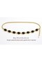 Colorful Plastic Bead Detailed Women's Waist Cord with Gold Chain Detail Adjustable Belt - 4