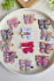 Colorful Beaded Butterfly Buckle 1 Pair - 3