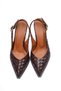 Women's Brown Knitted Patterned Pointed Toe Buckle Heeled Shoes Special Design Heel Daily & Office - 5