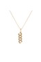 Gold Color Chain Necklace with Zircon Stone Women's Necklace Stainless Steel Stylish Shiny Necklace - 2