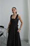 Black Polka Dot Dress with Back Tie Detail - 6