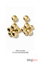 Mngo Model Women's Gold Metal Dangle Bubble Earrings - Italian Design Multiple Ball Model Earrings - 4