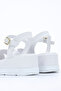 Nvl 402 Cross-Strapped Adjustable Wedge Heeled Sandals - 4