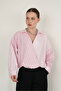 Cross-Fitting Shirt with Collar and Hem - Pink Pink |   F2094 - Pink Pink